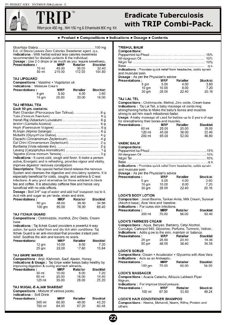 Taj Product Brochure Page 4