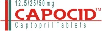 Capocid-captopril tablets - Taj pharmaceuticals Ltd.Capocid is an antihypertensive (blood pressure lowering agent) known as an ACE inhibitor. Captopril controls high blood pressure (hypertension) by relaxing blood vessels; it is not a cure.