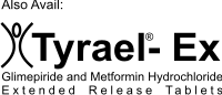 Tyrael-Ex- glimepiride and metformin Hydrochloride-Taj pharmaceuticals Ltd.-Tyrael-Ex is indicated as an adjunct to diet and exercise to improve glycaemic control in patients