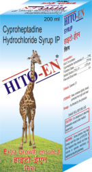 Hito-EN -Cyprohetadine Hydrchloride Syrup-Taj pharmaceuticals Ltd. Hito-EN Syrup may also be used in the treatment and prophylaxis of migraine and vascular headaches. 